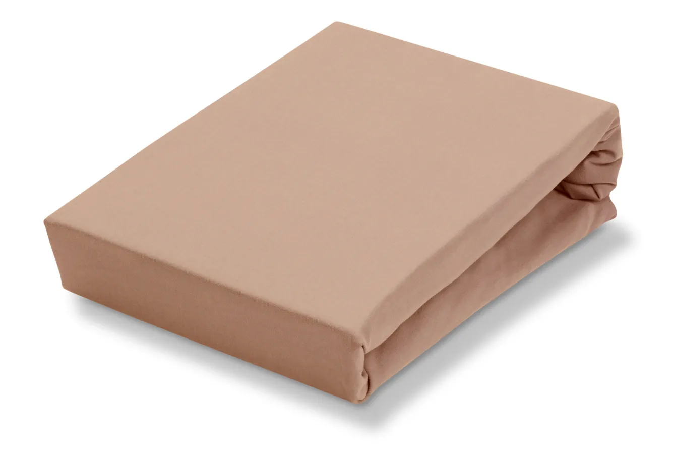 Vandyck Jersey supreme fitted sheet Praline-163 (stretch) SLKM8201