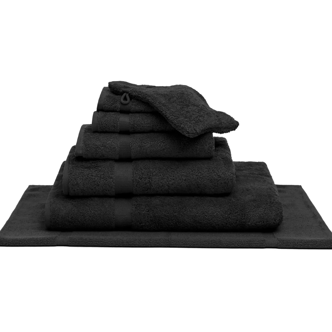 Vandyck Package deal 30: 3x bath towel + 1x hotel mat RANGER Off Black