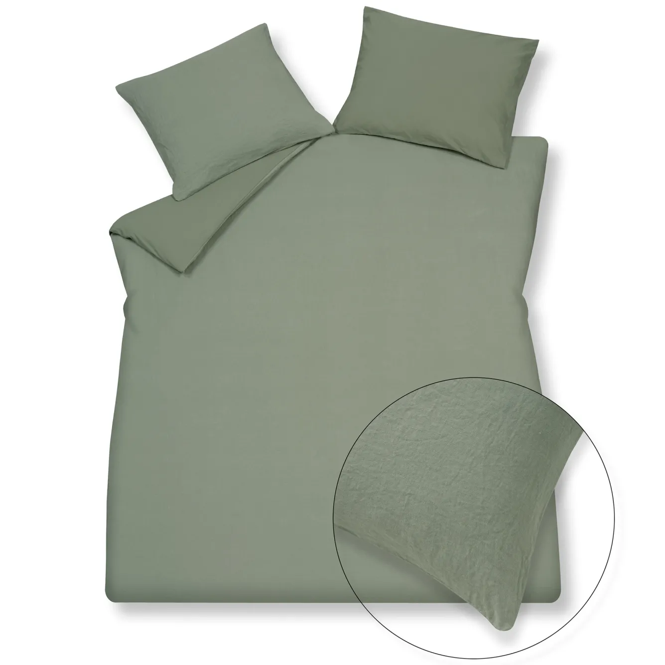 Vandyck Pillowcase PURITY 79 Smoke Green 60x70 cm (linen / cotton) PUCO16179