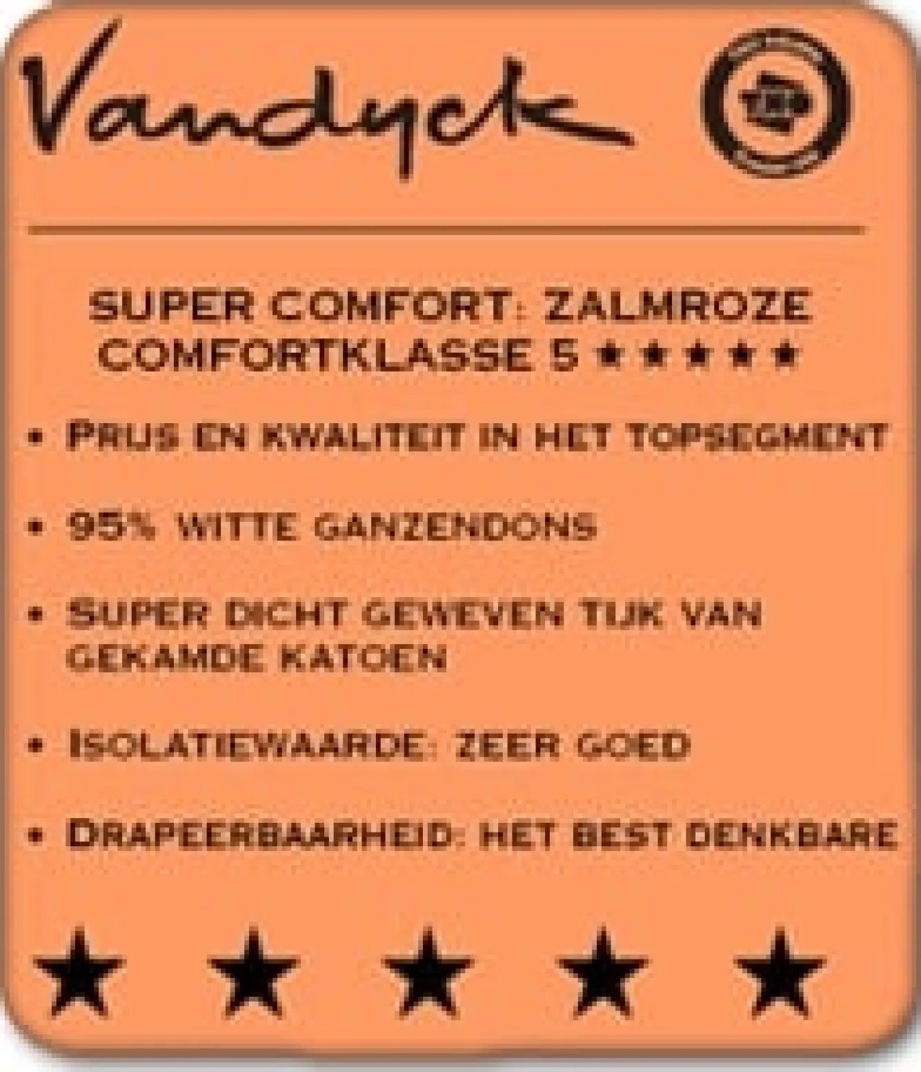 Vandyck 4-season duvet 95% down EXCELLENT Duo (BE004 518)