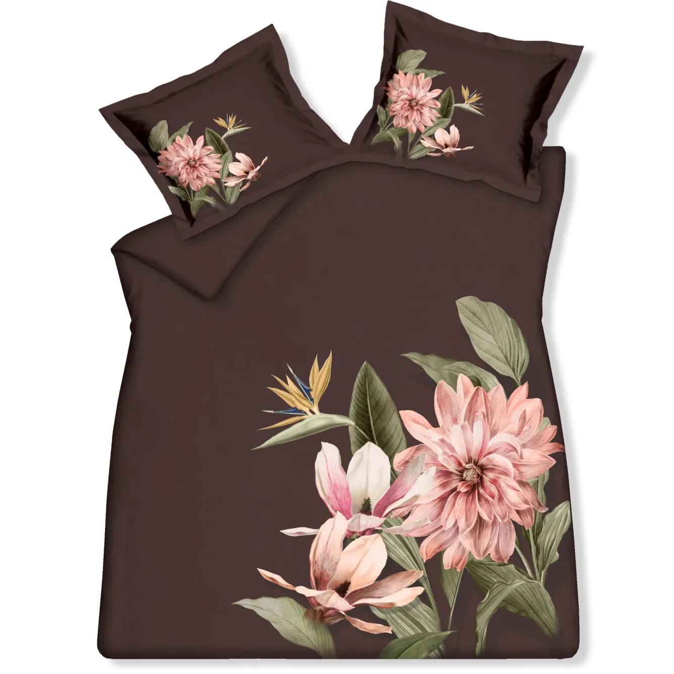 Vandyck Vandyck PARADISE BLOOM duvet cover Dark Chocolate 200x220 cm