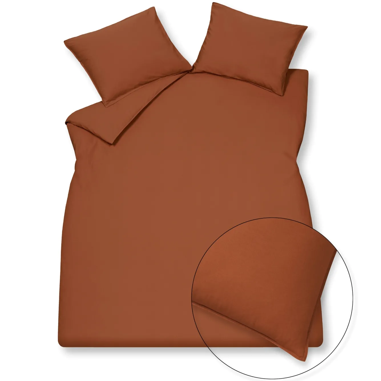Vandyck Vandyck WASHED COTTON duvet cover Rusty Brown 200x220 cm