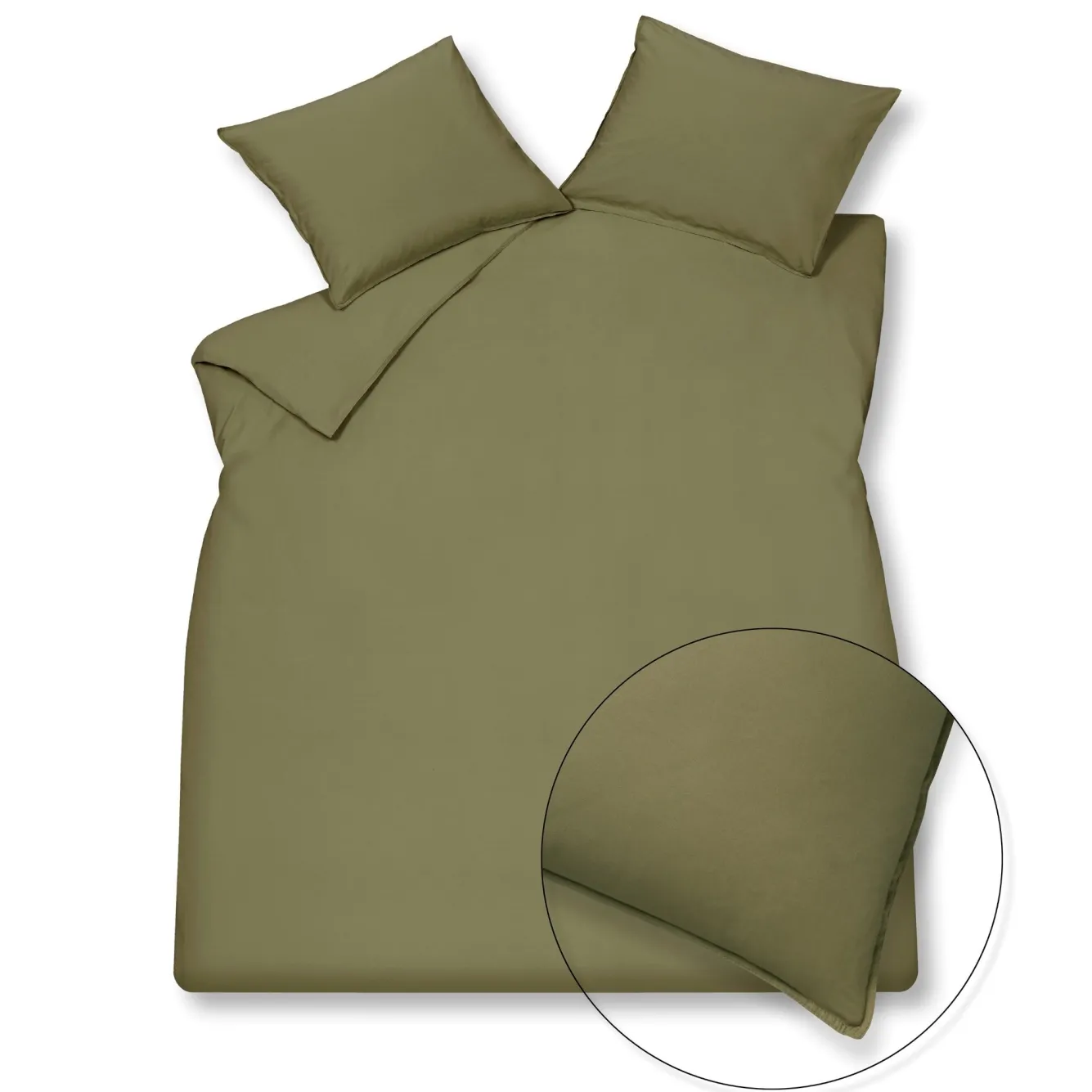 Vandyck Vandyck WASHED COTTON pillowcase Martini Olive 60x70 cm