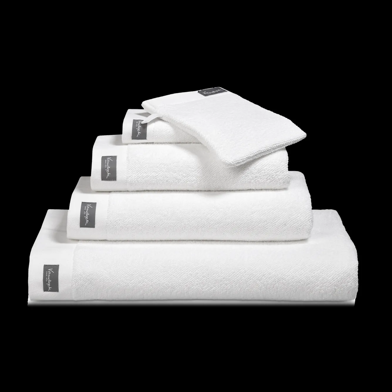 Vandyck Washcloth HOME collection Uni White (BAKC13202) set/6 pieces