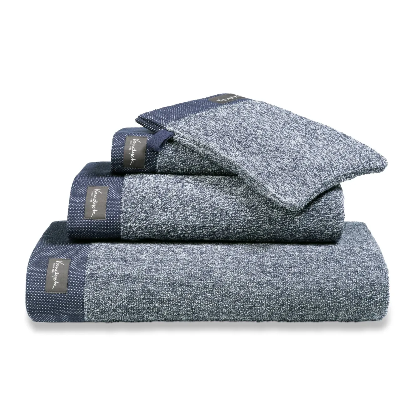 Vandyck Washcloth HOME Mouliné color Blue Ink (BAKC18201) set/6 pieces