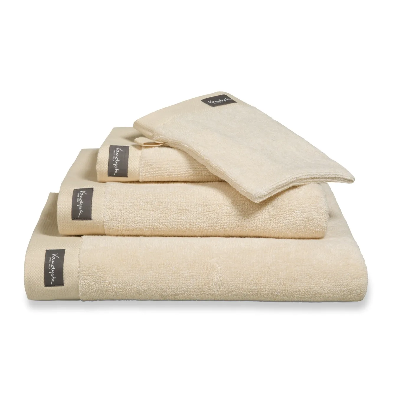 Vandyck Washcloth HOME Mouliné color Bleached Sand (BAKC18201) set/6 pieces