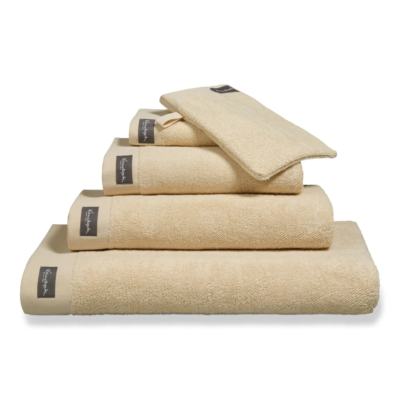 Vandyck Washcloth HOME collection Uni Bleached Sand (BAKC13202) set/6 pieces