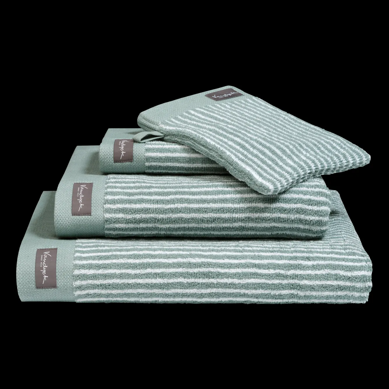 Vandyck Washcloth HOME Petit Ligne Pearl Blue (BAKC15101) set/6 pieces