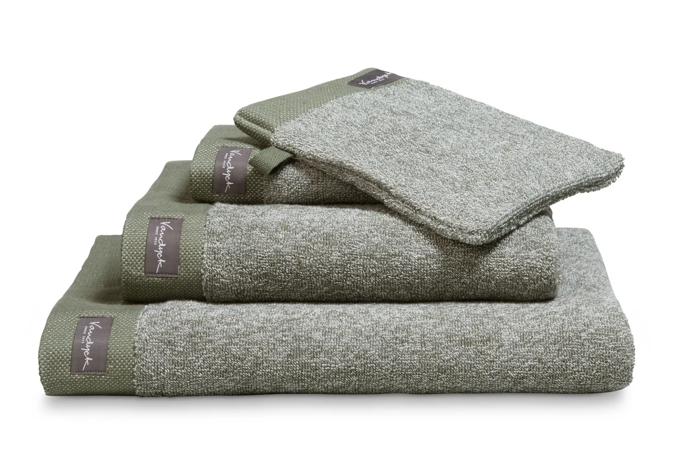 Vandyck Washcloth HOME Mouliné Olive (BAKC18201) set/6 pieces