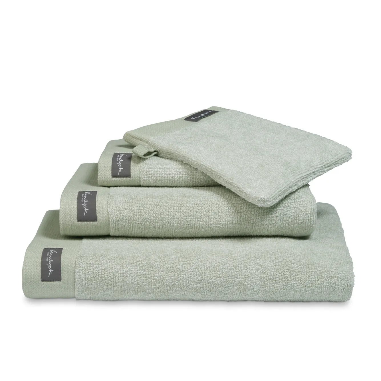 Vandyck Washcloth HOME Mouliné Smoke Green (BAKC18201) set/6 pieces