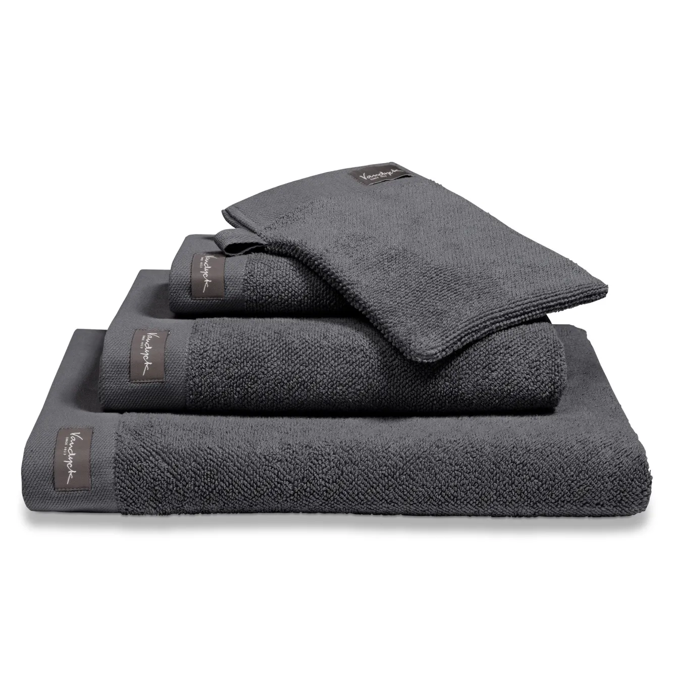 Vandyck Washcloth HOME collection Uni Off Black (BAKC13202) set/6 pieces