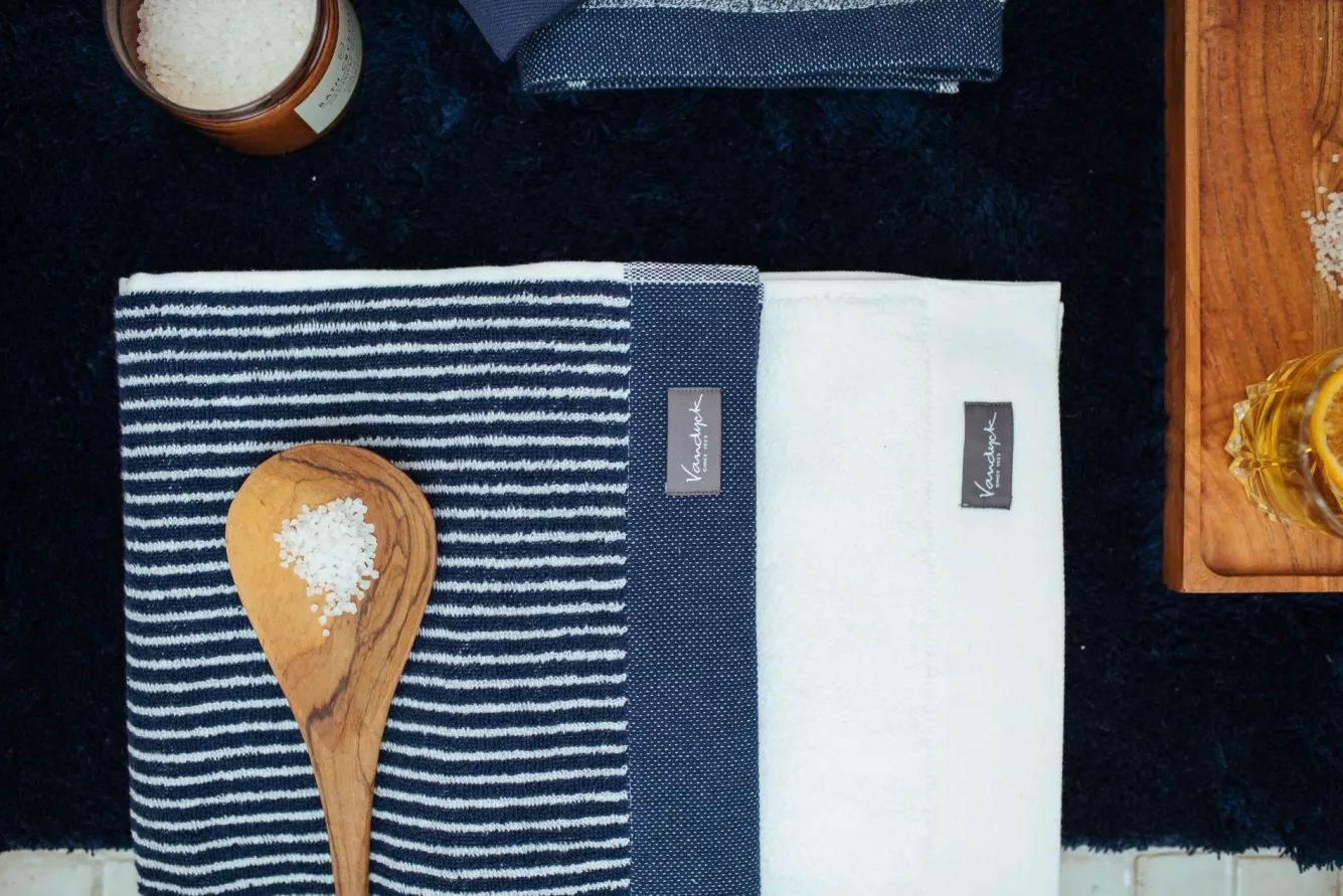 Vandyck Washcloth HOME Petit Ligne Blue Ink (BAKC15101) set/6 pieces