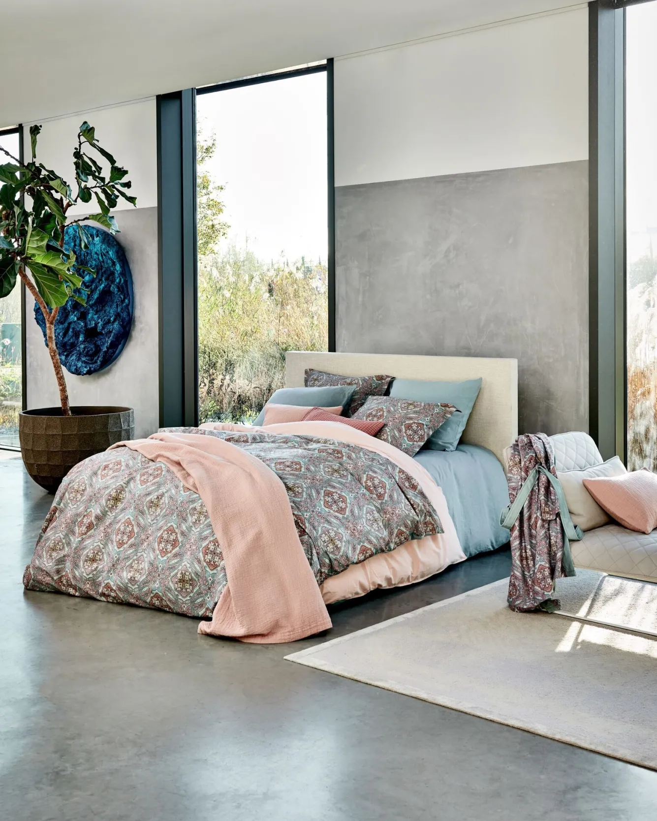 Vandyck WASHED COTTON pillowcase 60x70 cm Pale Pink (cotton) CLLA20201