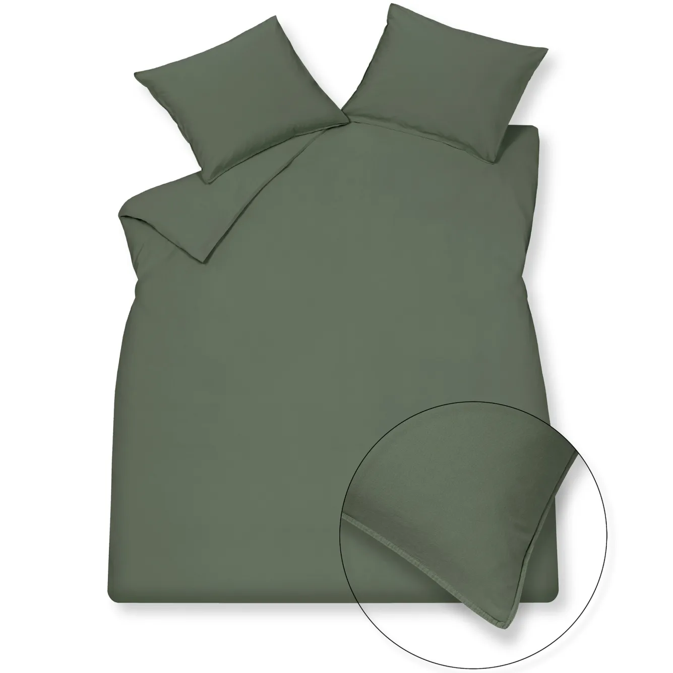 Vandyck WASHED COTTON duvet cover 240x220 cm Earth Green (cotton)