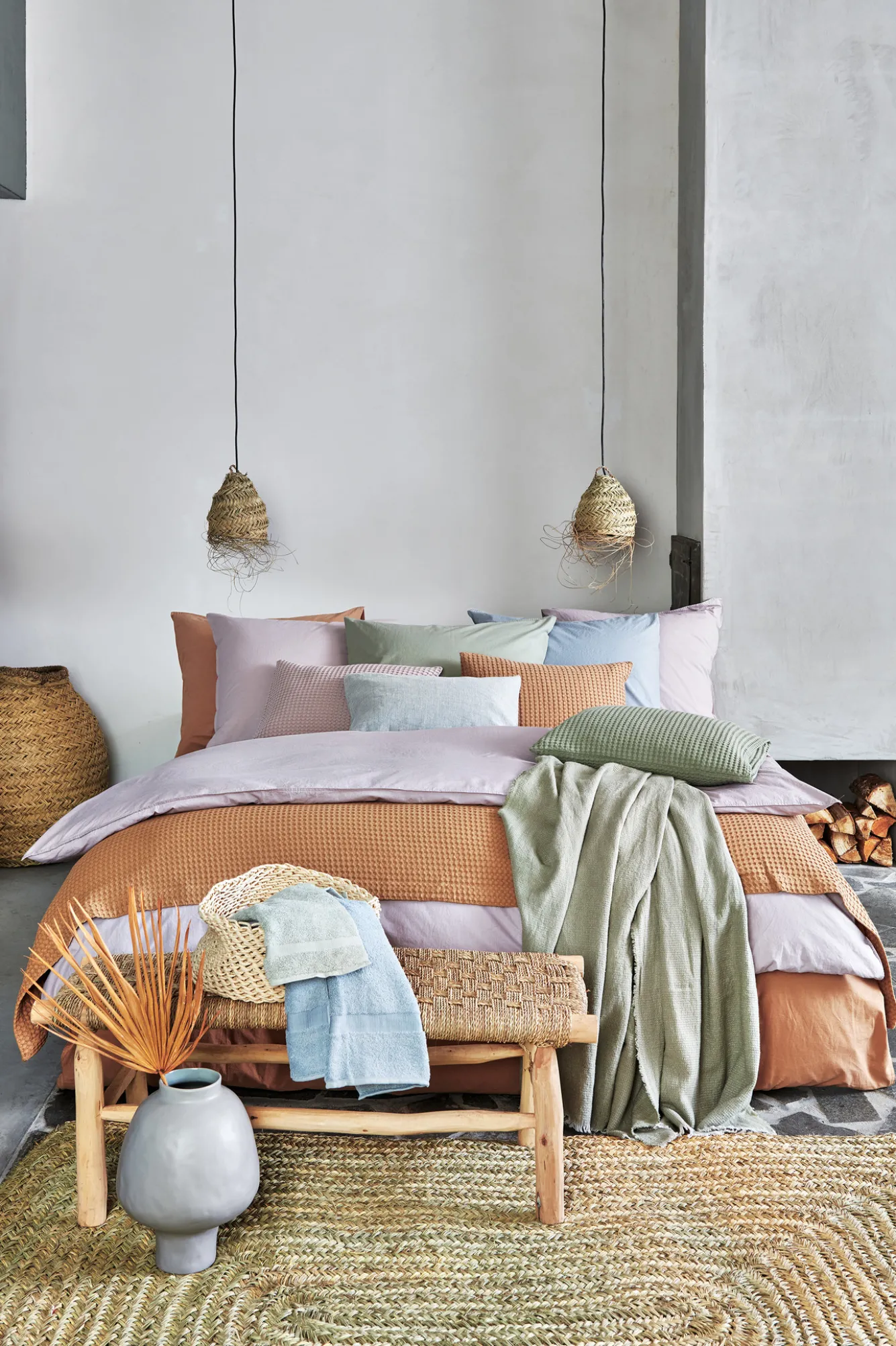 Vandyck WASHED COTTON duvet cover 140x220 cm Viola (cotton) CLLA20201