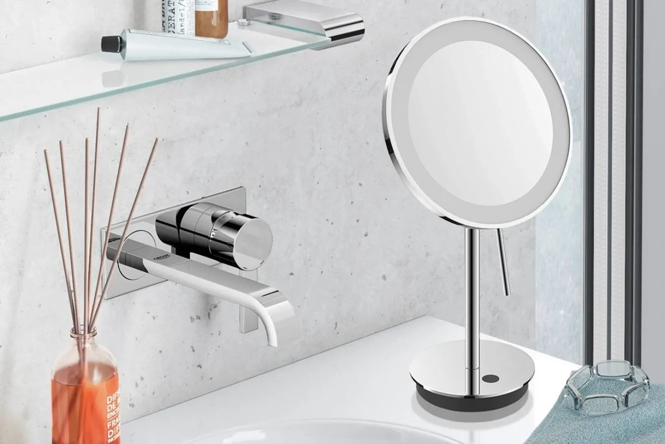 Zack ALONA LED cosmetic mirror standing (gloss) magnification 5:1
