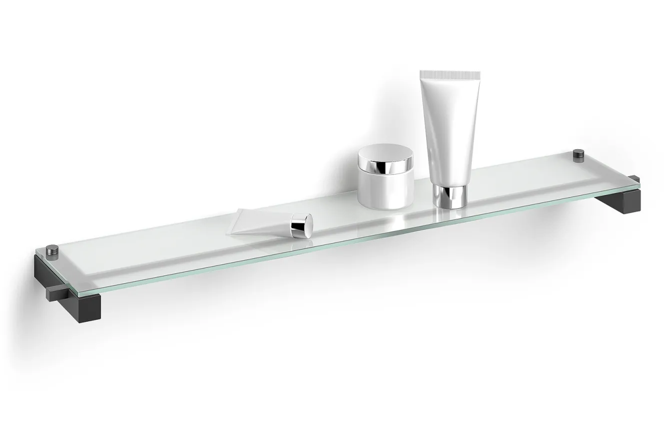 Zack CARVO shelf with glass plate 40506 (black)