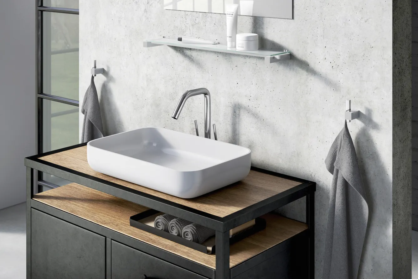 Zack CARVO shelf with glass plate 40486 (mat)