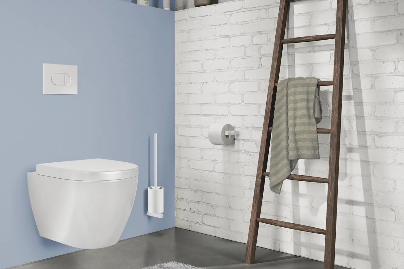 Zack CARVO toilet brush set wall 40817 (white)
