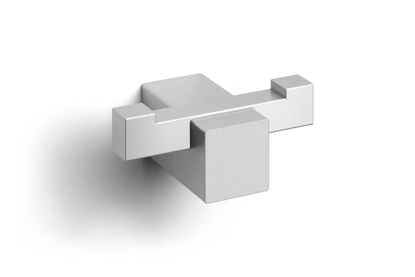 Zack CARVO towel hook double 40484 (brushed stainless steel)