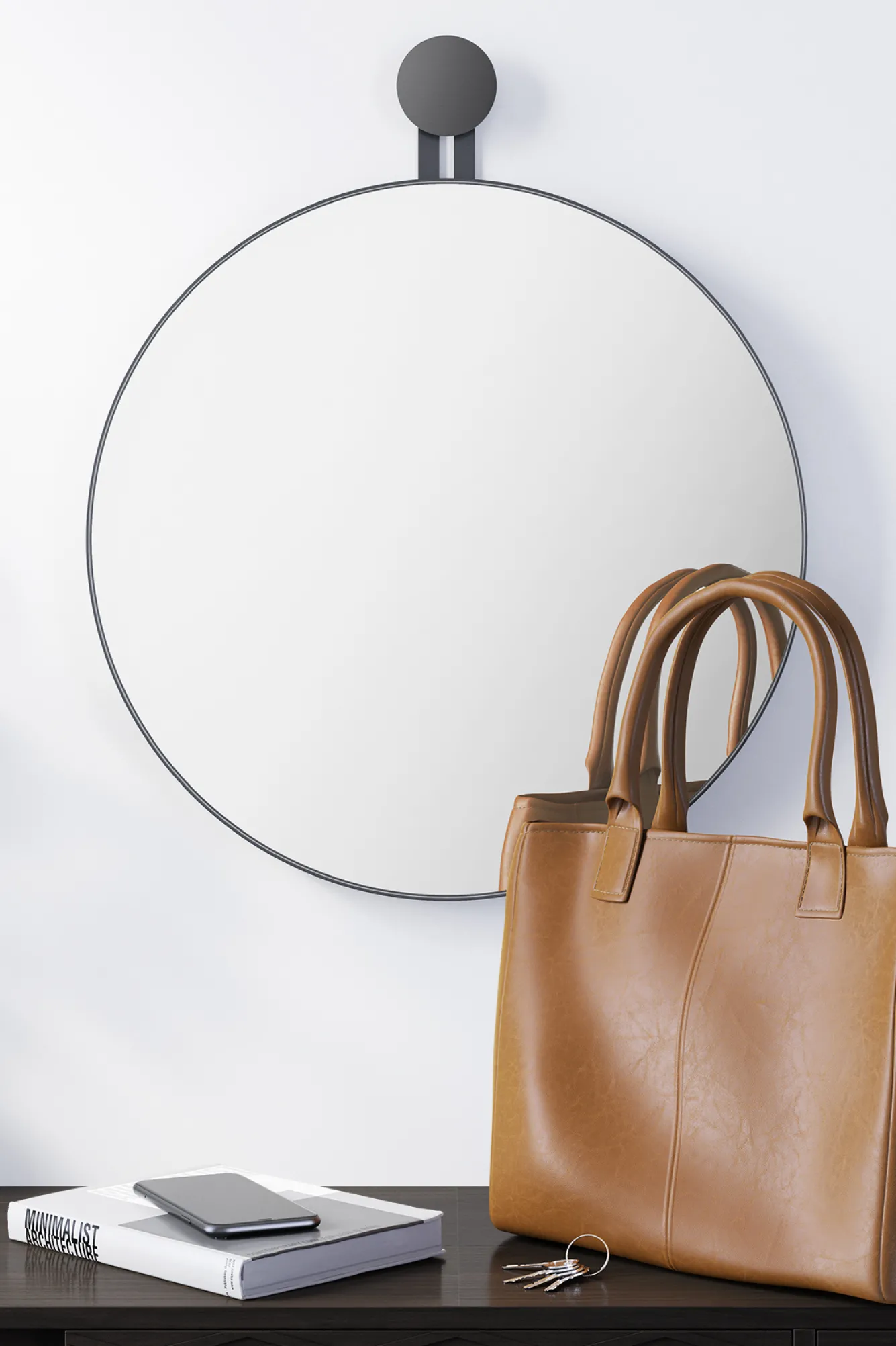 Zack MORMA wall mirror round 50 cm (black) 50640
